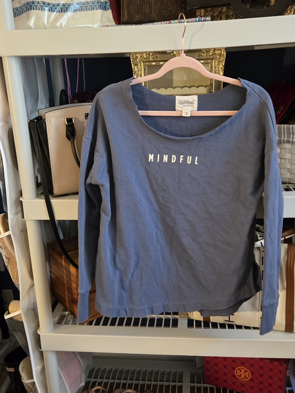 UpWest 'MINDFUL' Long-Sleeve Tee in Slate Blue